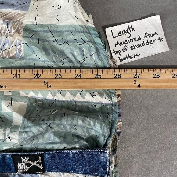 Vintage GX Size Small Silk Denim Button Up Shirt Country Western 80s Cowgirl - Picture 10 of 10